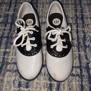 Kid Size 13 Black & White Saddle Shoes